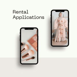 Rental Applications offering custom mobile apps for iOS & Android, with real-time updates and unlimited notifications for businesses
