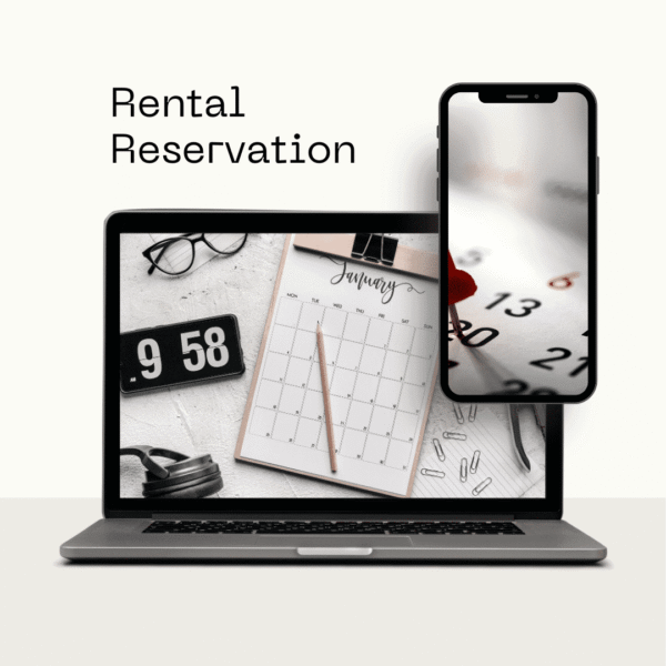 Rental Reservation Plan offering smart booking systems, seamless appointment scheduling, and real-time updates for service-based businesses